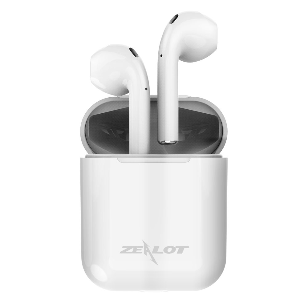 ZEALOT H20 TWS Mini Bluetooth Earphone 5.0 in ear Wireless Headsets Bass Stereo Earbuds for Phones with Charging Box white
