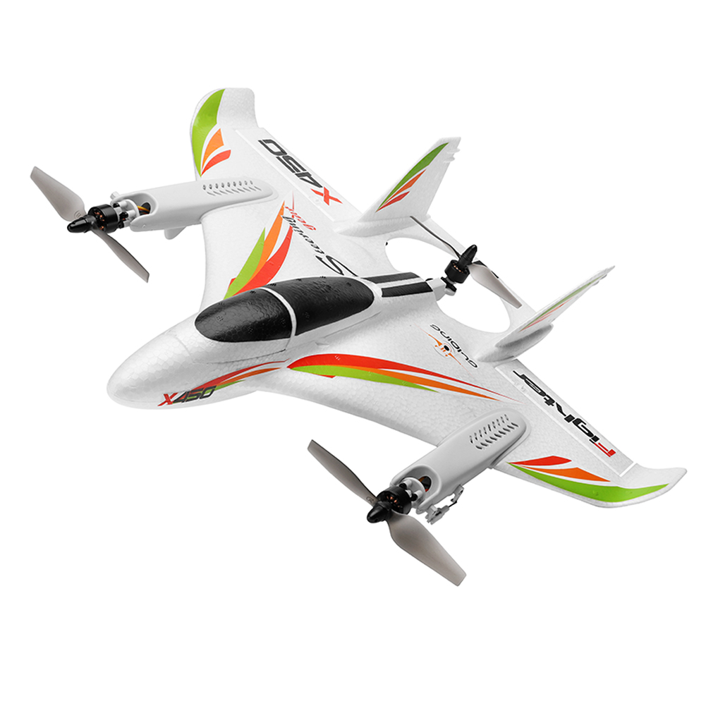 WLtoys XK X450 2.4G 6CH 3D/6G RC Airplane Brushless Motor Vertical Take-off LED Light RC Glider Fixed Wing RC Plane Aircraft RTF US plug