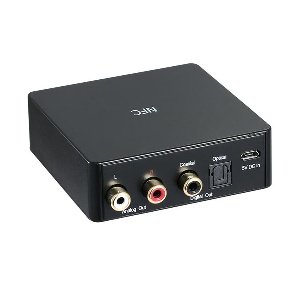 Bluetooth V4.0 Wireless Audio Receiver Built-in APTX DAC, NFC, and RCA  black
