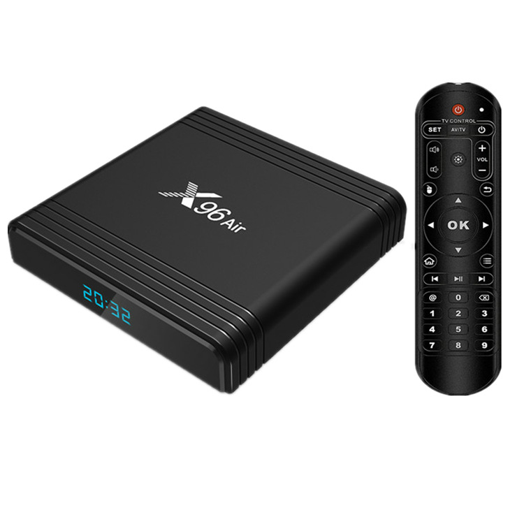 X96 4K Smart TV Set Up Box Air Android 9.0 HD Network Amlogic S905x3 black_4GB + 64GB with G10 voice remote control