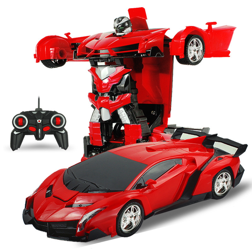 [US Direct] One-key Deformation Robot Toy Transformation Electric Car Model with Remote Controller