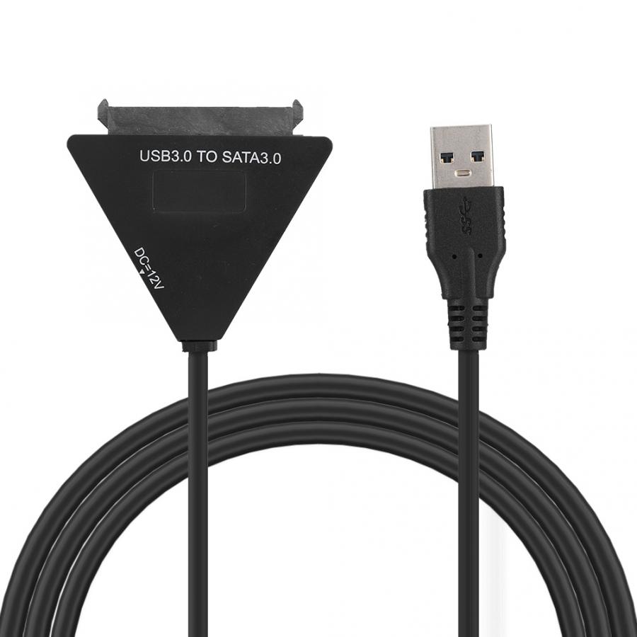 USB3.0 to SATA3.0 7 + 15PIN Hard Drive External Cable Box USB3.0 Disk Adapter Cable black