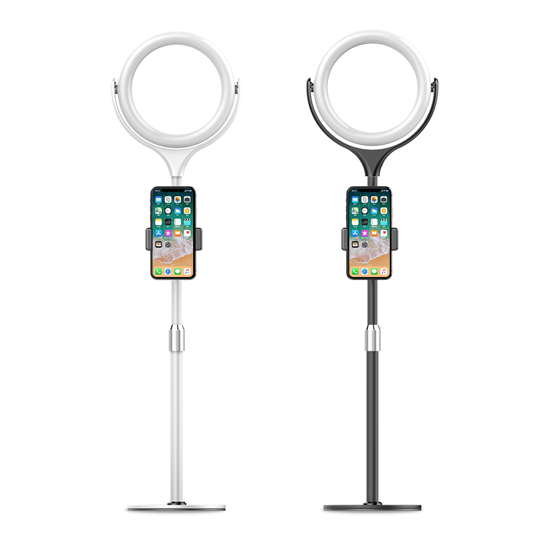 8-inch LED Desktop Multi-Function Camera Beauty Light USB Rechargeable Mini Dimming Light black