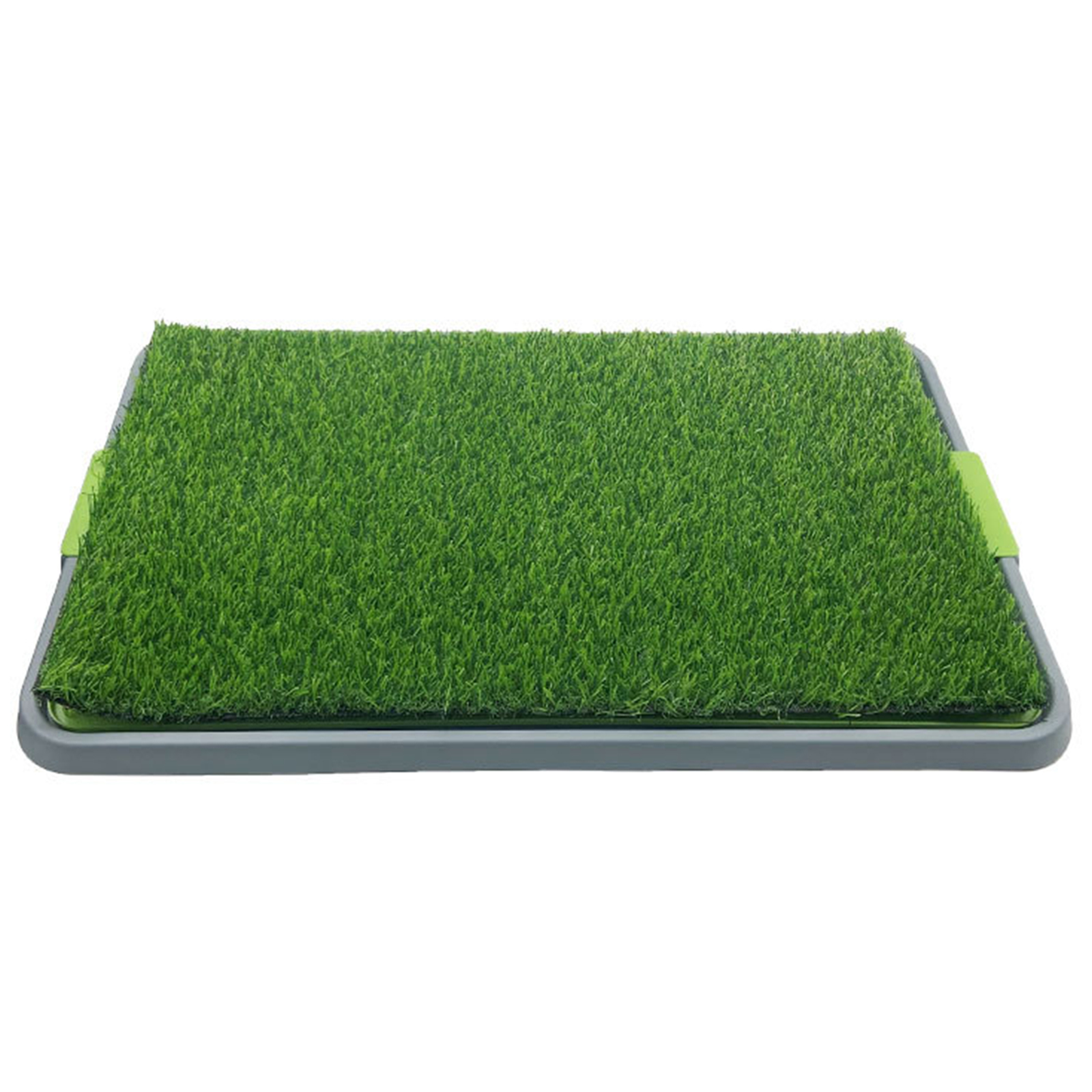 Dog Grass Pad With Tray Artificial Dog Grass Bathroom Turf Reusable Training Potty Pad Washable Training System Puppy Pee Pad For Balcony Apartment Indoor Outdoor Use green 68x42.5cm