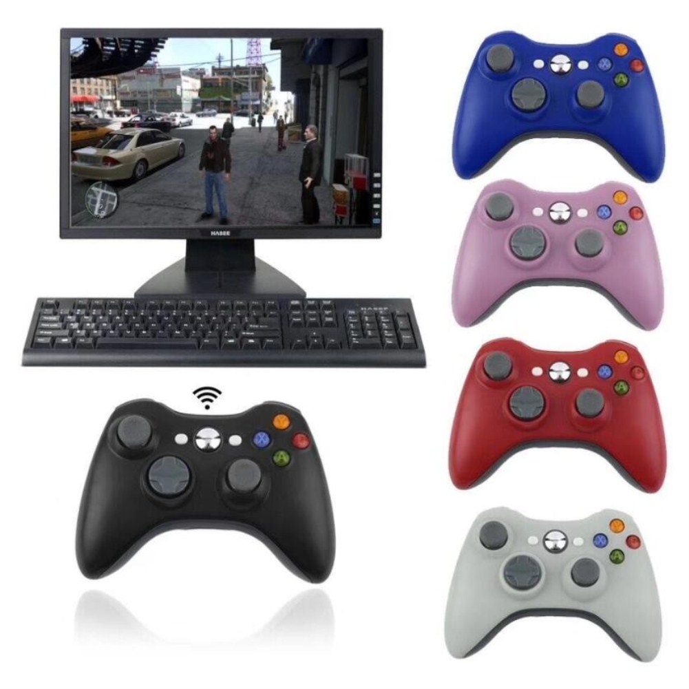 XBOX360 Wireless Bluetooth Double Vibration Game Hand Shank Pink