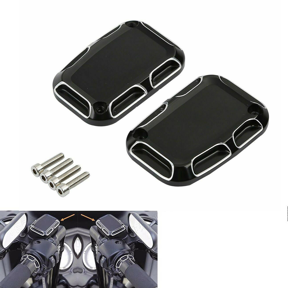 L&R Motorcycle Brake Master Cylinder Cover For  Touring Road King Ultra Tri Street Glide Electra Street V-Rod Night Rod 2017 Left + right