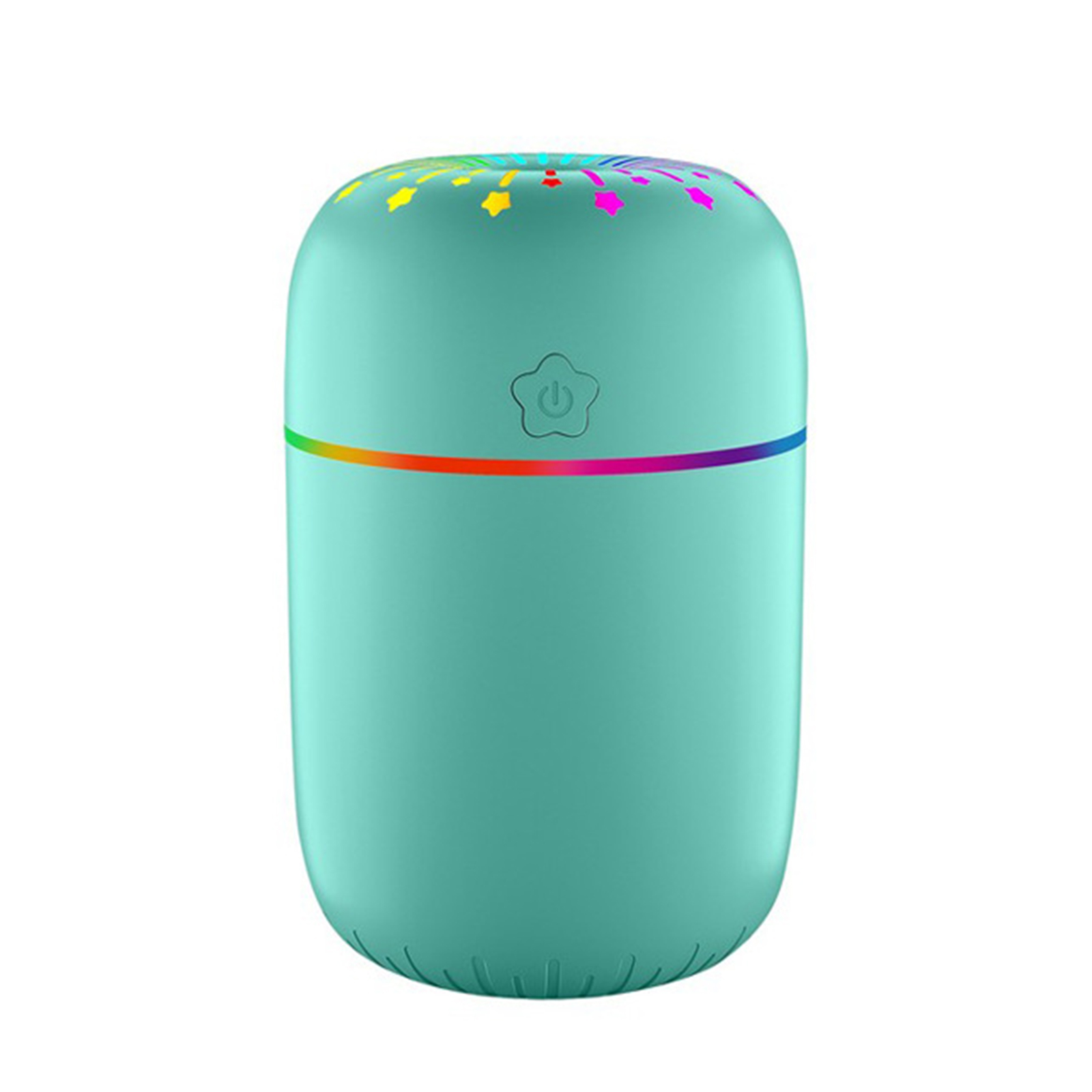 Colorful Mini Humidifier With 300ml Water Tank Usb Aroma Essential Oil Diffuser Colorful Night Light green