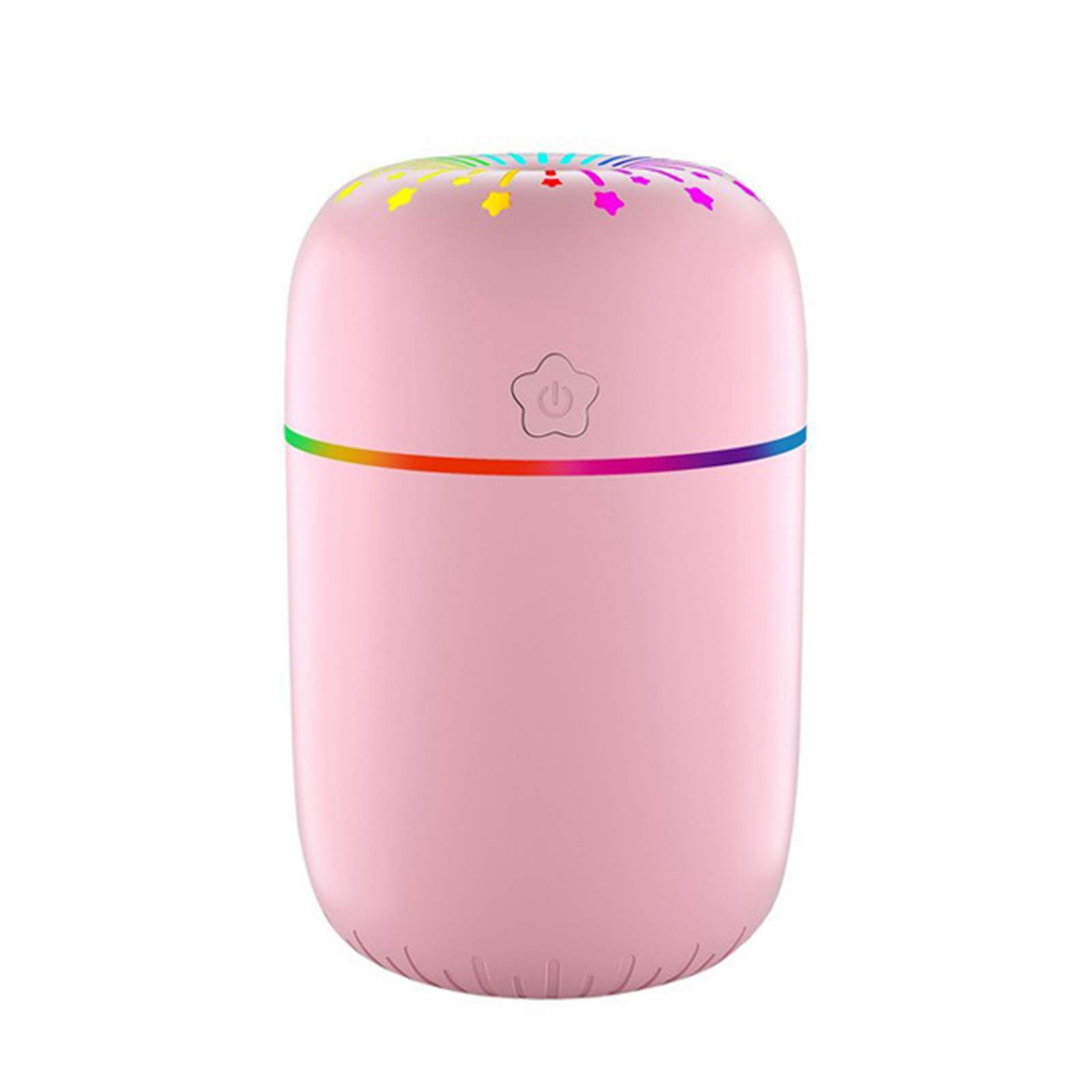 Colorful Mini Humidifier With 300ml Water Tank Usb Aroma Essential Oil Diffuser Colorful Night Light pink
