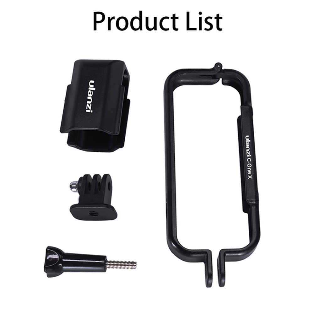 Ulanzi Venture Frame for Insta360 One X Camera Protective Housing Shell Case with Camera Cap Gopro Adapter black