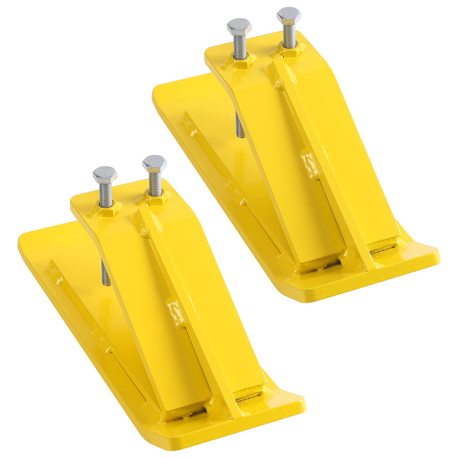 US GARVEE Tractor Bucket Protector 2Pcs Ski Edge Protector Turf Tamer Skid Protector Yellow