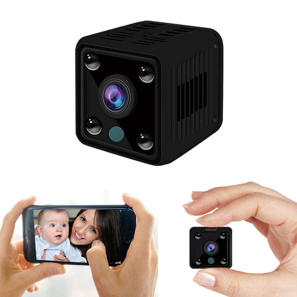 Small Mini Wifi Camera IP Wireless 1080P HD P2P Video CCTV Nanny Body Cam Home Security World Vision Monitor black