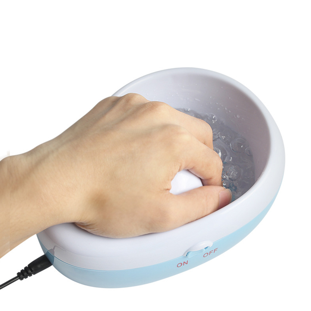 Electric DIY Nail Art Soak Bowl Bubble Vibration Hand Wash Nail Gel Polish Remover Nail SPA Manicure Tool  100v-240v EU plug