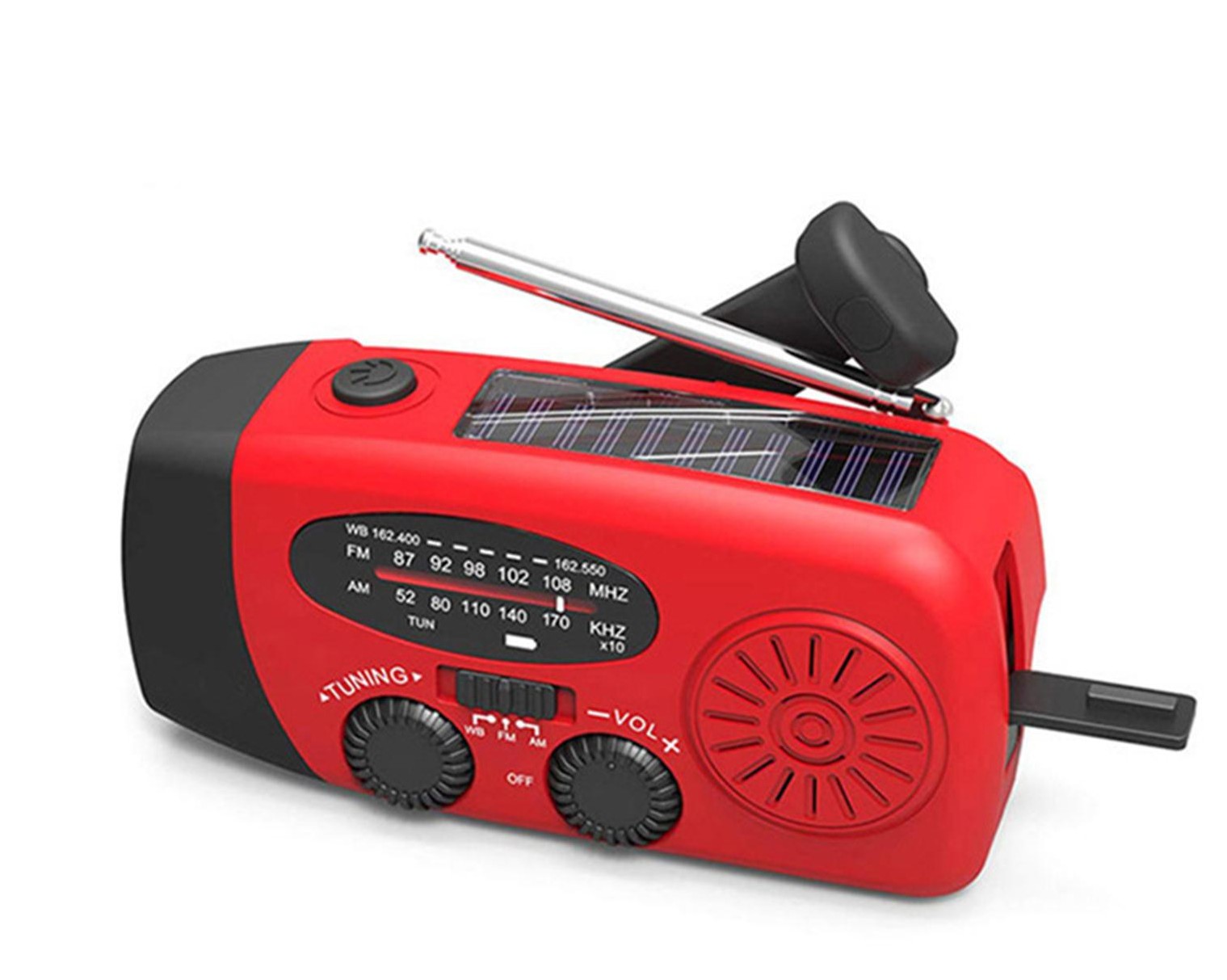 Portable Emergency Solar Radio 2000mah Battery Power Bank Charger Waterproof