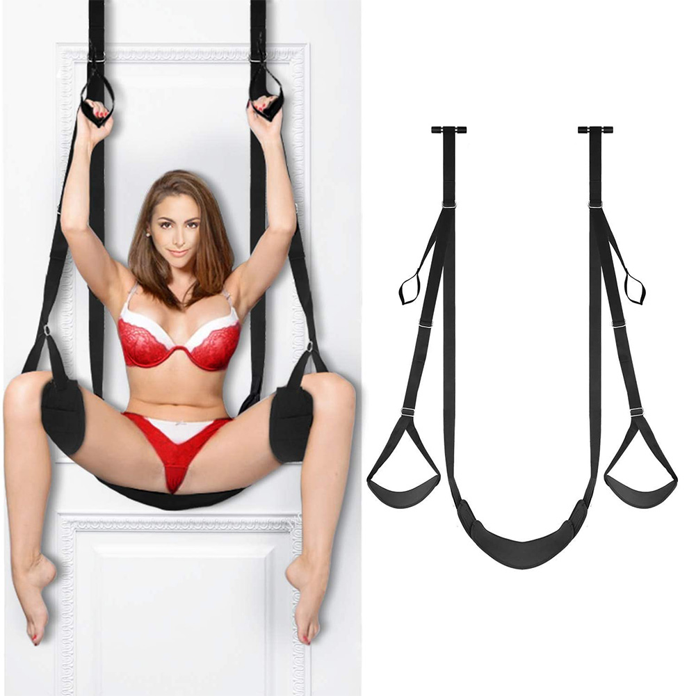 Wholesale Door Sex Swing with Seat Sexy Slave Bondage Love Slings for Adult Couples with Adjustable Straps 300lbs black From China photo
