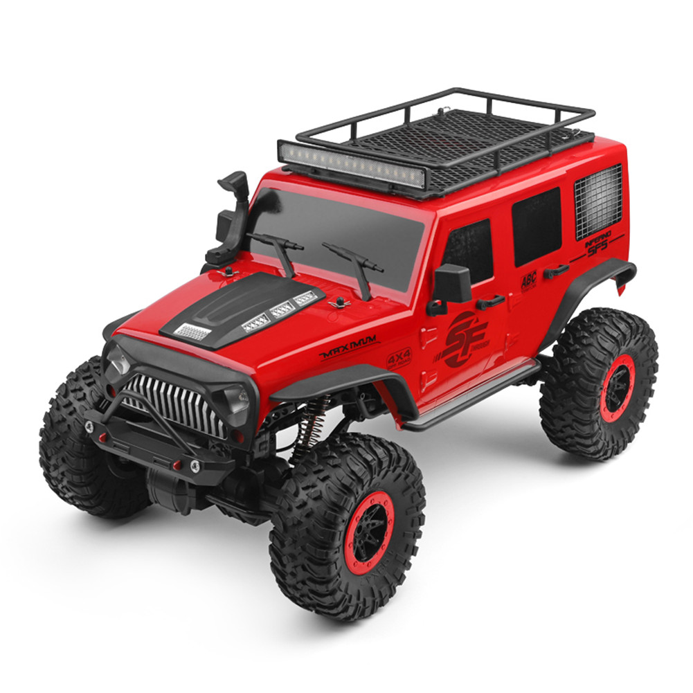 Wltoys 104311 1/10 2.4G 4x4 Crawler RC Car Desert Mountain Rock Vehicle Models With 2 Motors LED Head Light red_1 battery