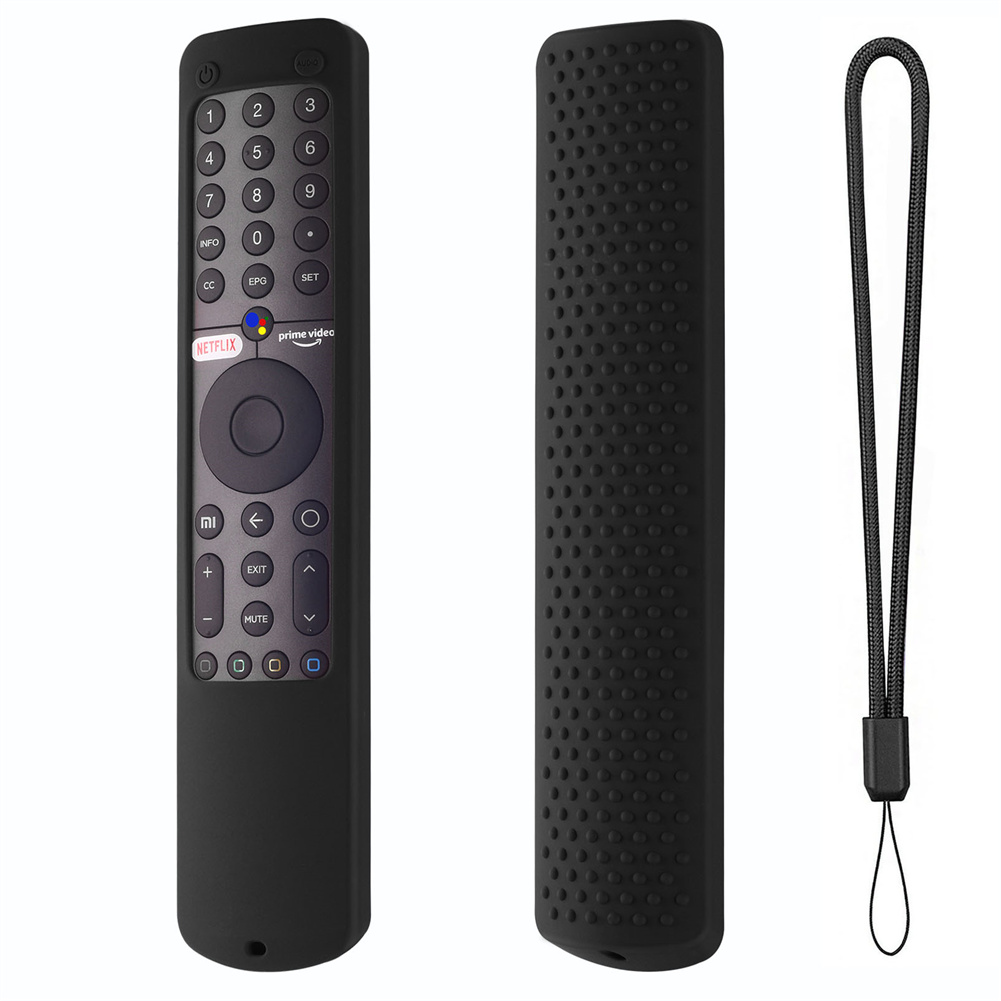 Remote Control Case Soft Shock-proof Scratch-proof Silicone Protective Cover Compatible For Xiaomi Xmpm-19 Remote black