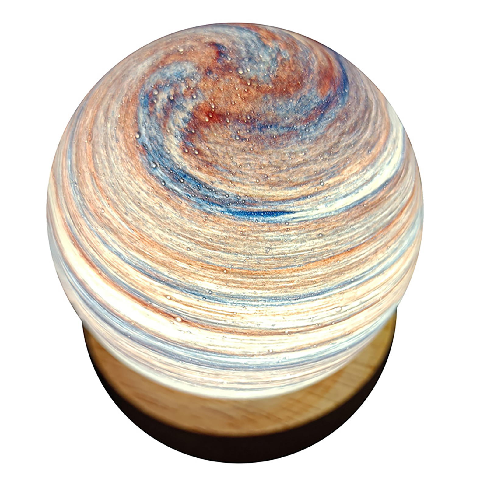 3D Planet Lamp 3-color Stepless Dimming Creative Romantic Bedroom Night Light For Christmas Birthday Gifts (80mm) sunset glow
