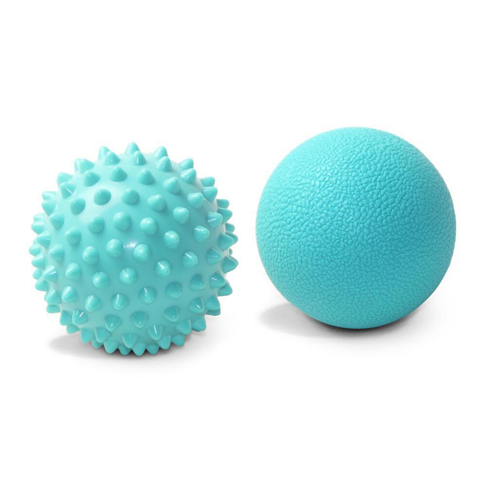 Portable Foot Massage Roller Yoga Sport Fitness Ball Muscle Relaxation For Hand Leg Back Pain Therapy 7CM Spikes+7CM smooth ball