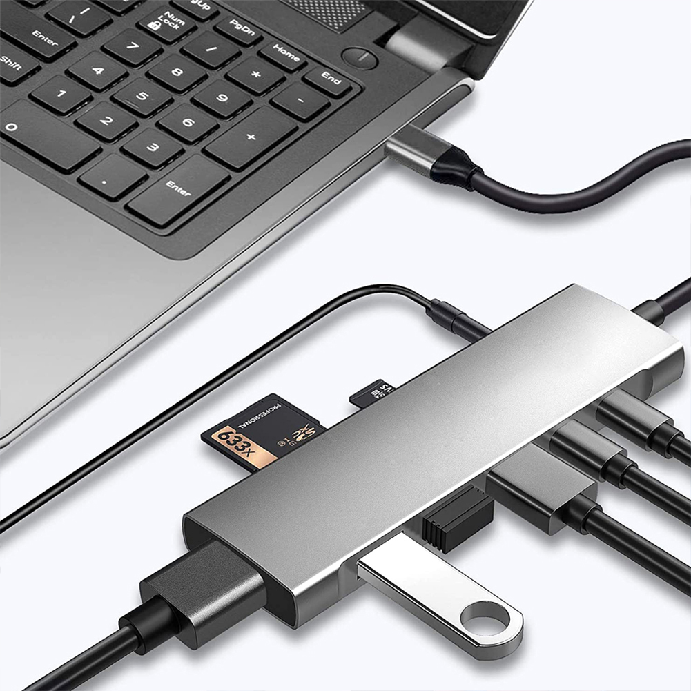9-in-1 Adapter Cable Metal Usb C Hub Dual Display Pd Charging Type C Adapter