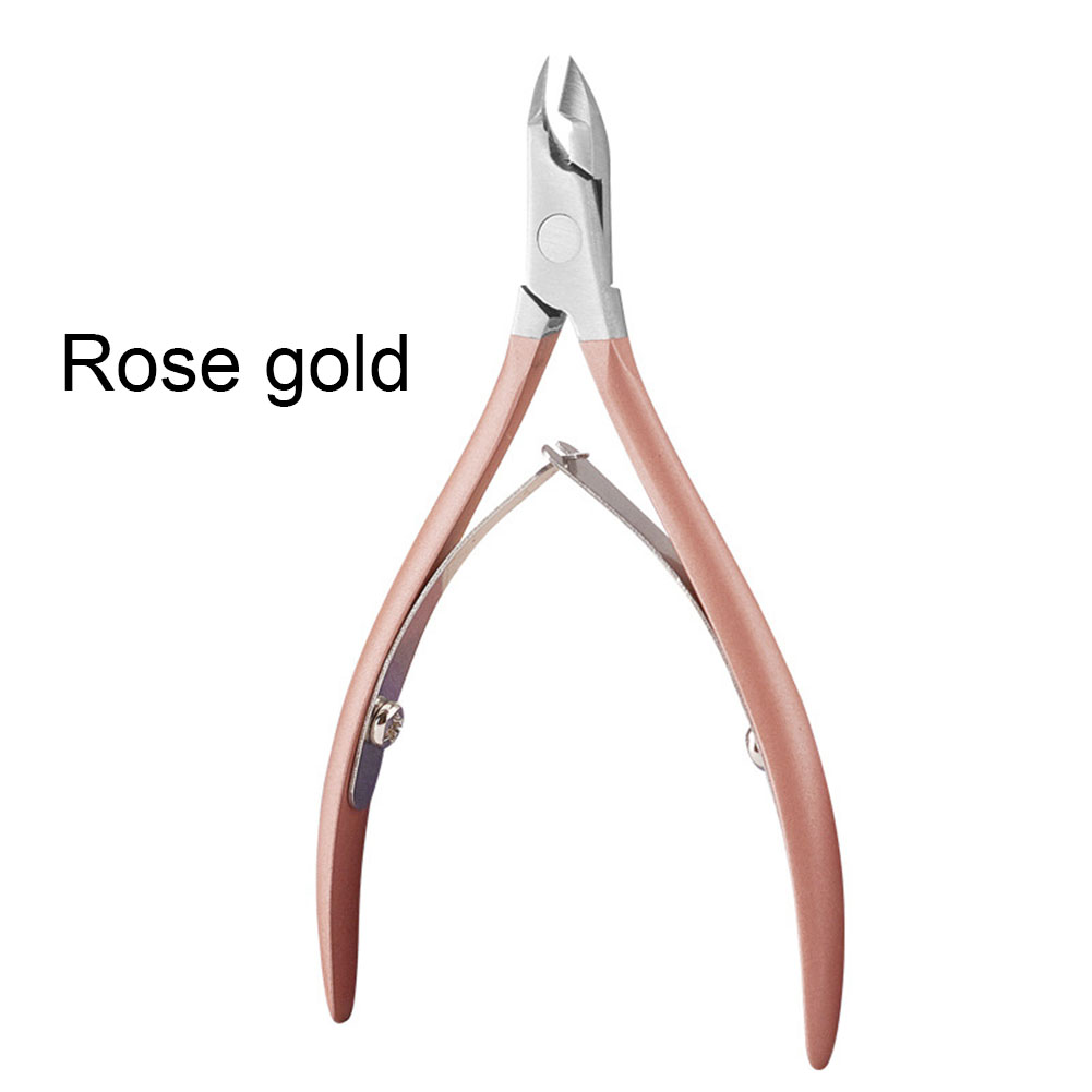Portable Stainless Steel Nail Art Cuticle Nipper Cutter Clipper Manicure Pedicure Tools Nail Scissors Rose gold