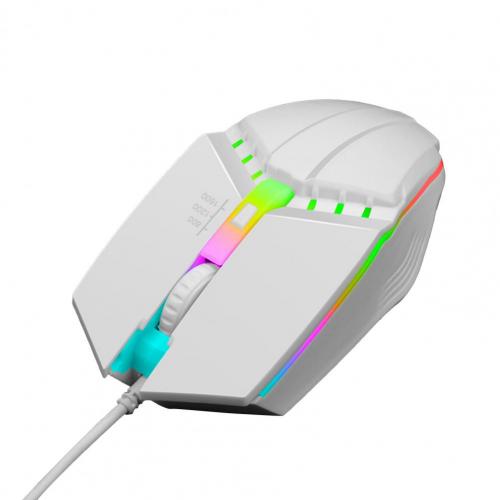 X3 Wired Game Mouse 1600DPI Optical 4 Button Usb Mouse With Led Colorful Lights For Desktop Laptop Computer White 4 key colorful box