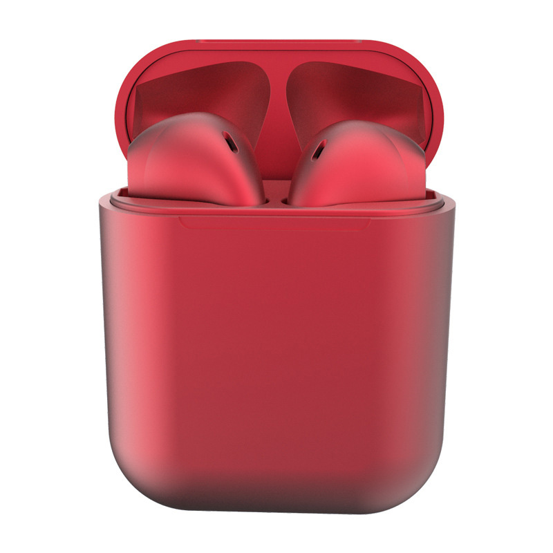 i12 TWS Bluetooth 5.0 Headset Wireless Headphone Earbuds Earphones for Phone Red