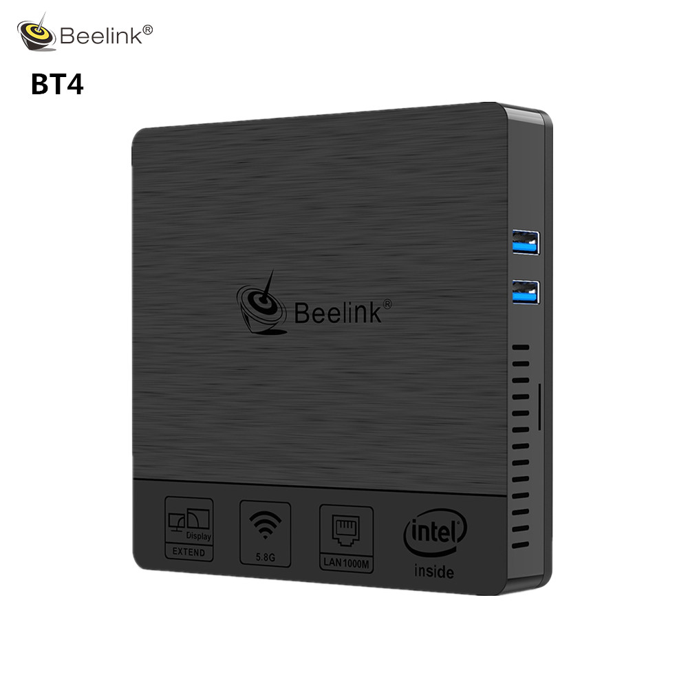Beelink BT4 MINI PC 4GB+64GB Intel HD Graphics 600 Quad Core Intel Atom X5-Z8500 Pocket PC black_UK Plug