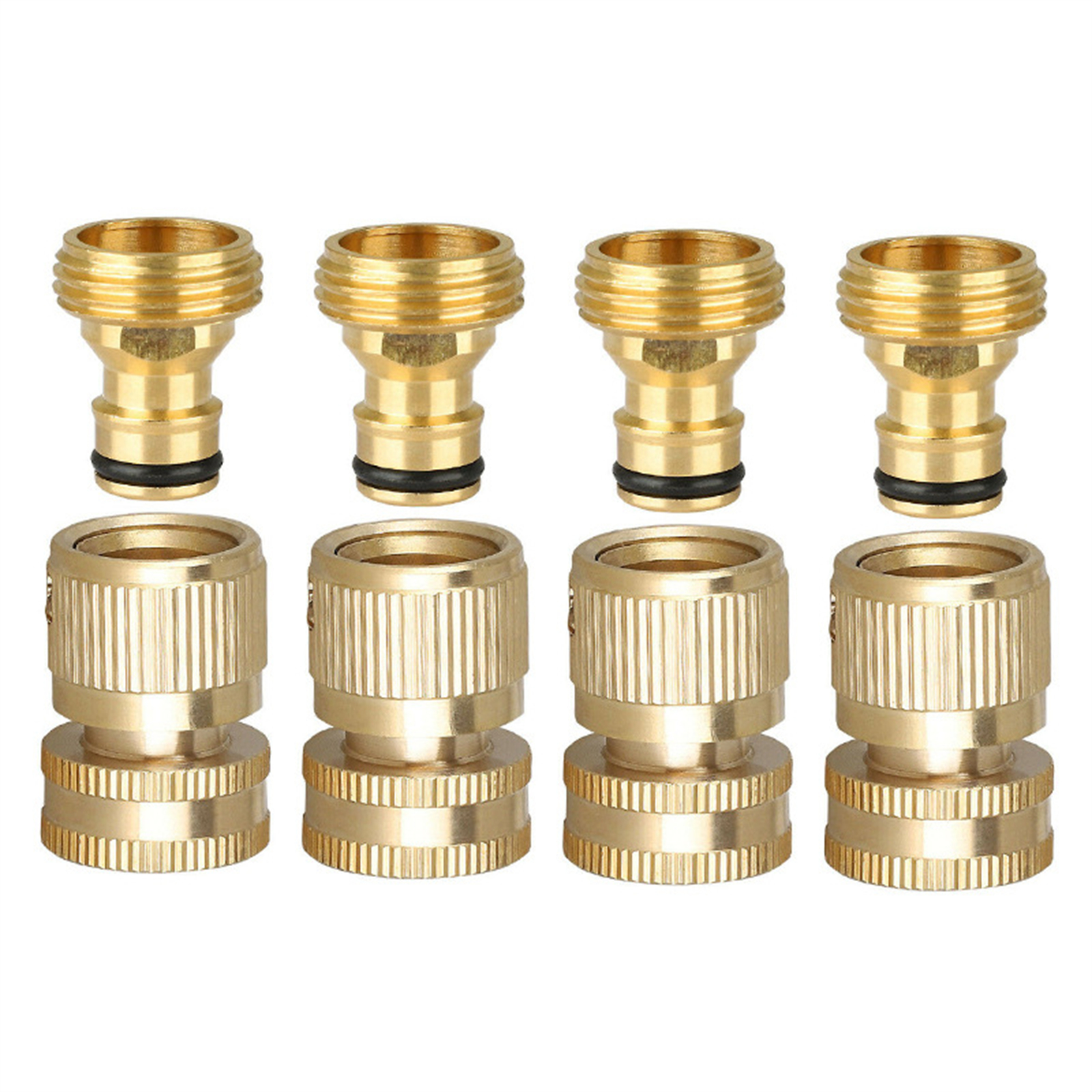 1 Set 3/4 Inch Garden Hose Quick Connector Kit Faucet Clip-on Fittings Parts