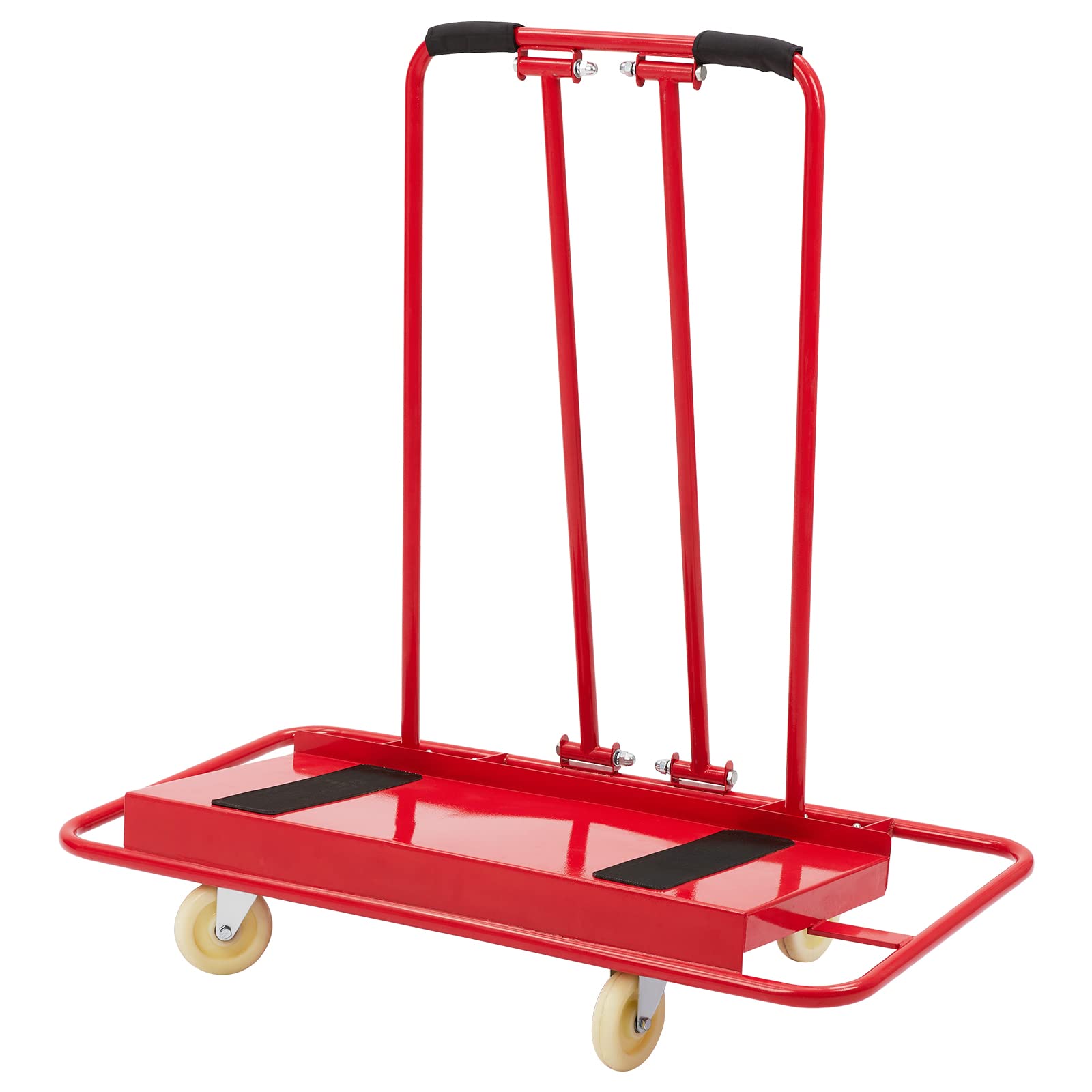 US GARVEE Drywall Cart 1600Lbs Load Capacity Heavy Duty Panel Dolly Cart with Four Swivel Casters Red