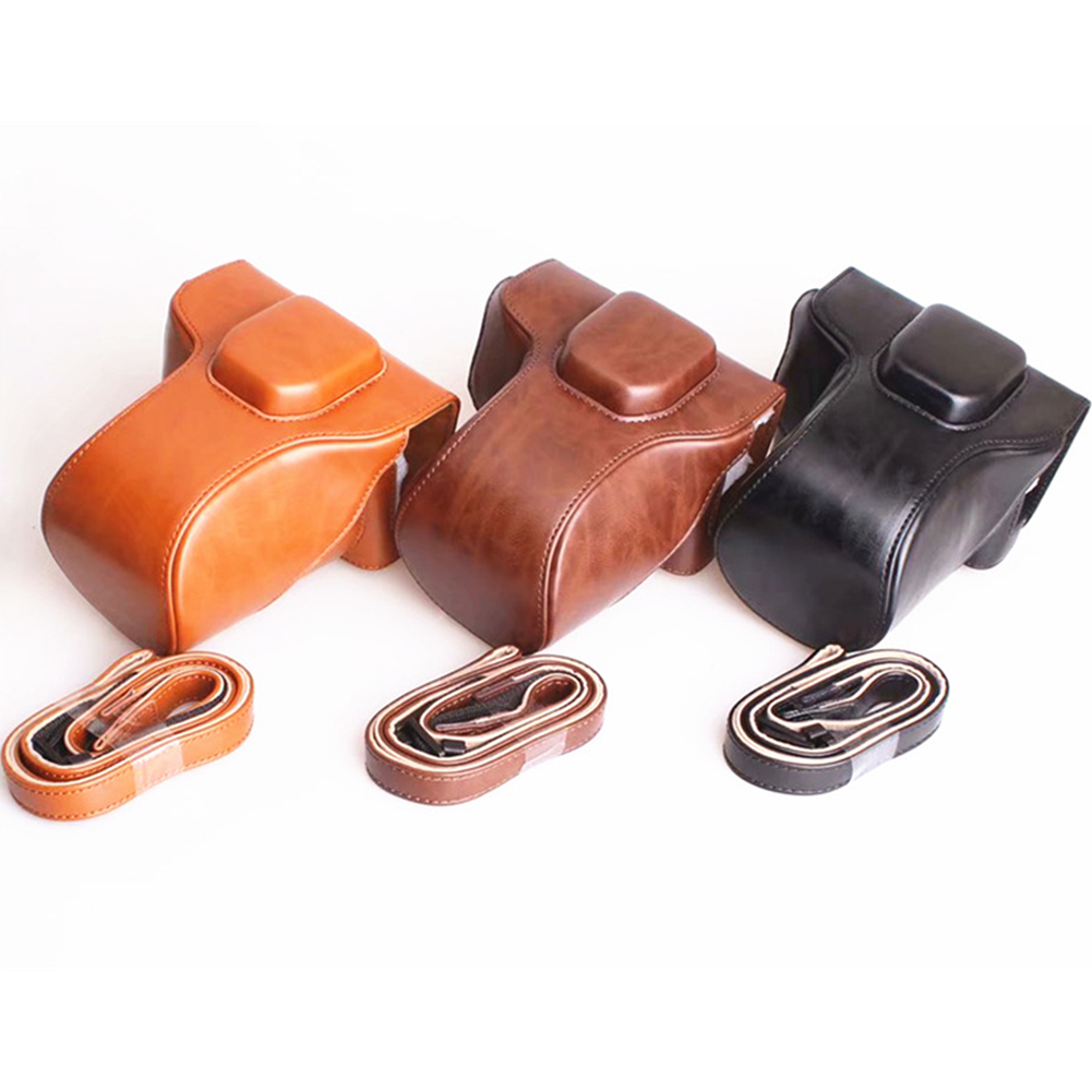 PU Leather case bag cover For FujiFilm Fuji X-T30 XT30 camera battery-open Coffe brown