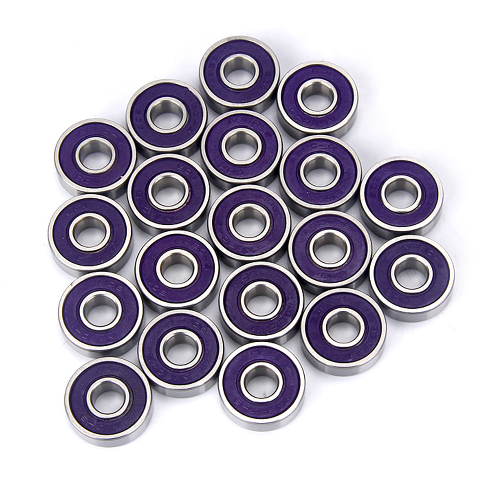 Precision 608 RS ABEC 9 Professional Ball Bearings Scooters Electric Drills High-speed High-Strength Replacement Bearings Purple cover ABEC-9