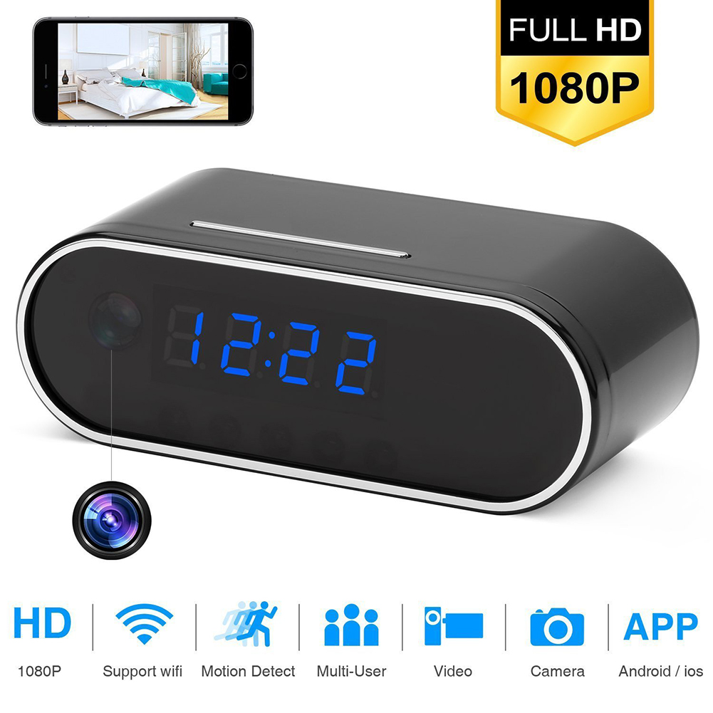 Wholesale WiFi Alarm Clock Camera 1080P Wireless Video Recorder with