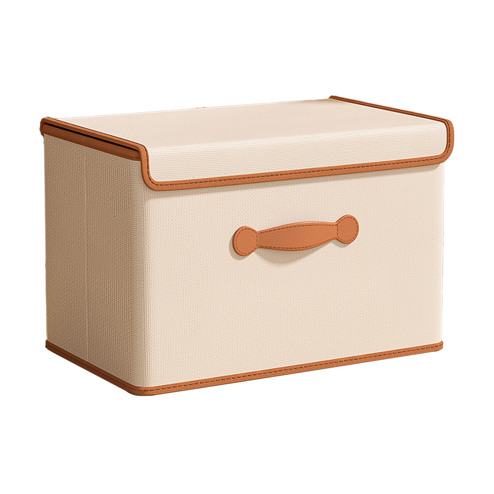 Oxford Cloth Storage Bin With Lid Collapsible Storage Case Foldable Home Nursery Laundry Organizer Clothes Blanket Container Reusable Sustainable Home Storage Box pu leather extra large (42L))