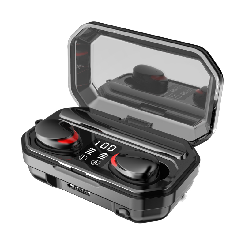 M15 TWS Bluetooth V5.1 Earphone Wireless Headphones Waterproof Sports Stereo Wireless Earphones Touch Bass Headset Mini Earbuds black