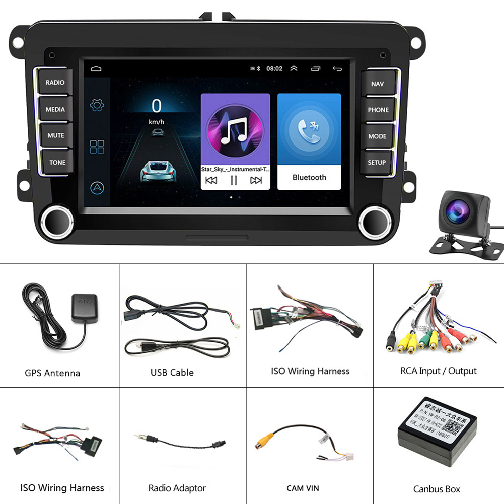 2-din 7-inch Android Car Navigation Central Control Wireless Carplay Radio