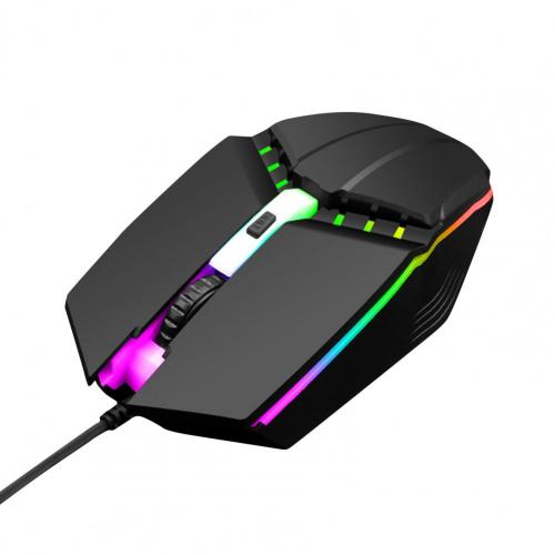 X3 Wired Game Mouse 1600DPI Optical 4 Button Usb Mouse With Led Colorful Lights For Desktop Laptop Computer Black 4 key colorful box