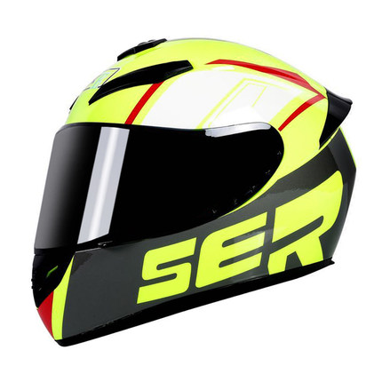 Motorcycle Helmet cool Modular Moto Helmet With Inner Sun Visor Safety Double Lens Racing Full Face the Helmet Moto Helmet Knight Yellow SER_L