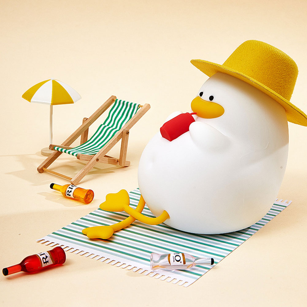 Cute Duck Night Light 3-level Brightness Adjustment Color Changing Timing