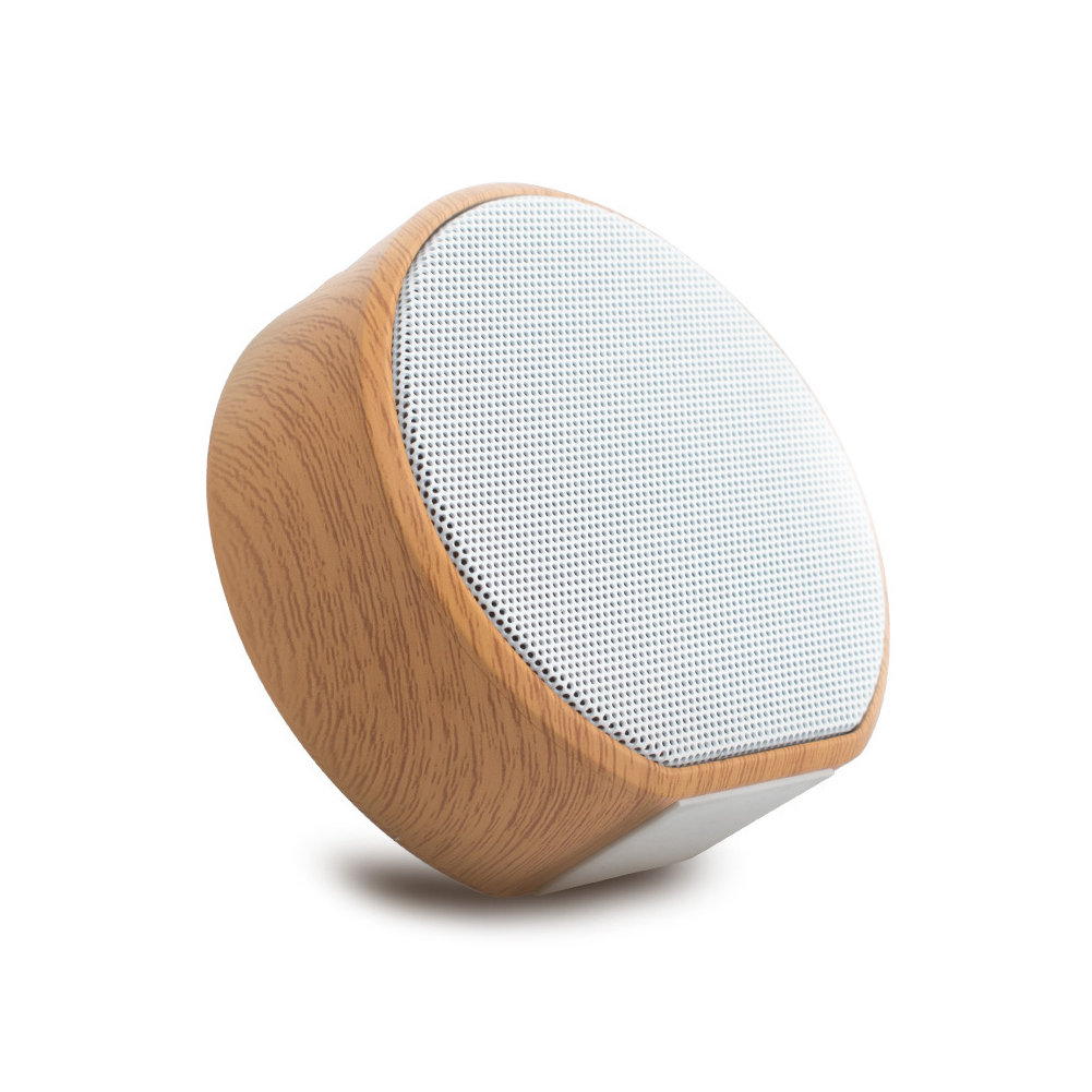 Mini Bluetooth Wireless Wood Grain Speaker Support TF Card Portable HiFi Stereo Speaker for Mobile Phone Wood grain speaker white #Y1-YM-02D_Official standard