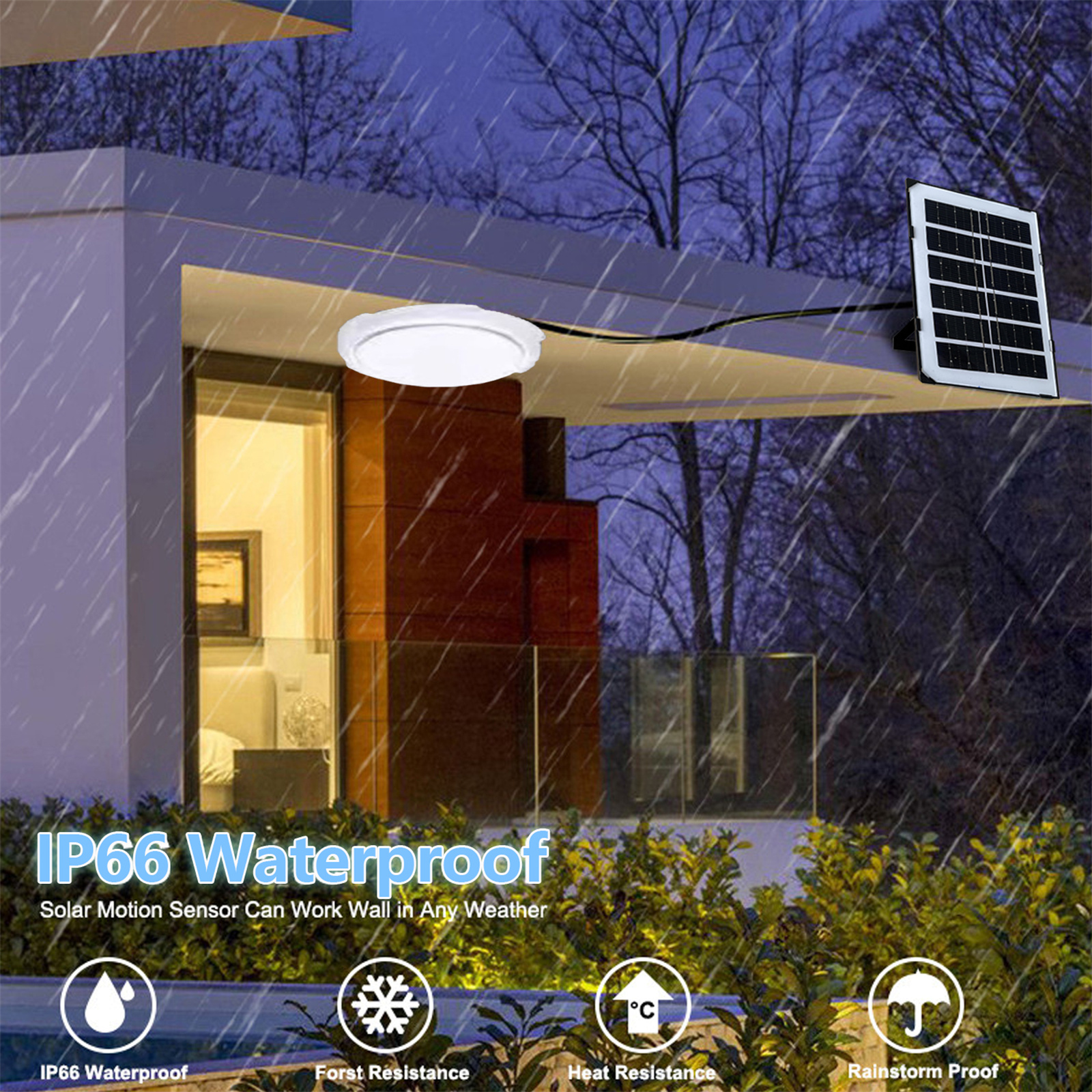 Smart Led Solar Ceiling Light 2-in-1 Light Control RC Corridor Light