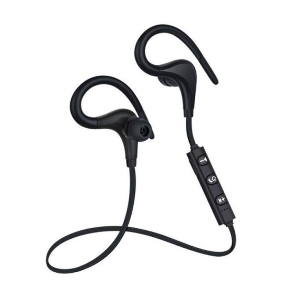 BT-1 Sports Wireless Bluetooth Stereo Headset Headphone Earbuds black