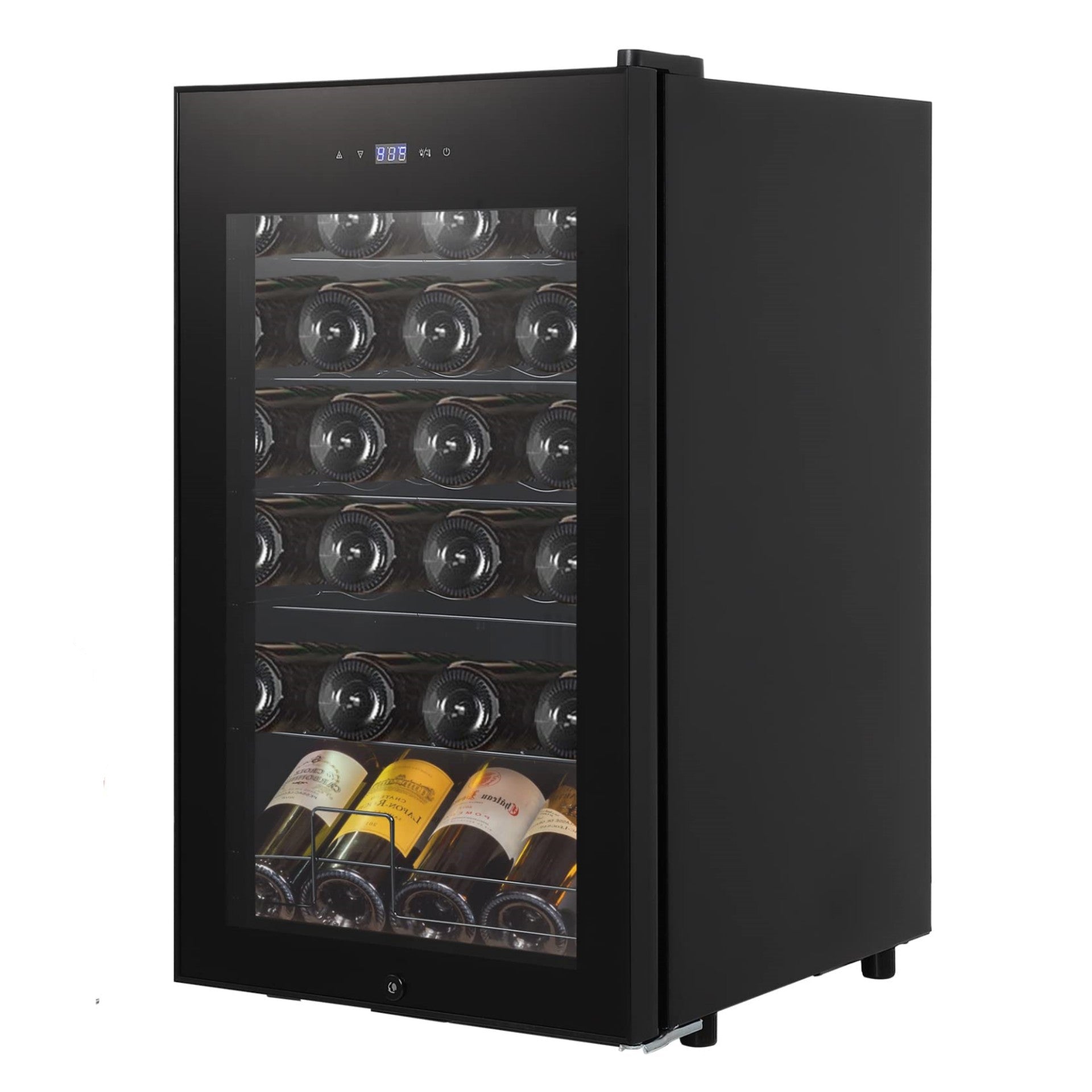 US GARVEE Wine Cooler Refrigerator 24 Bottles Compressor Freestanding Beverage Wine Fride