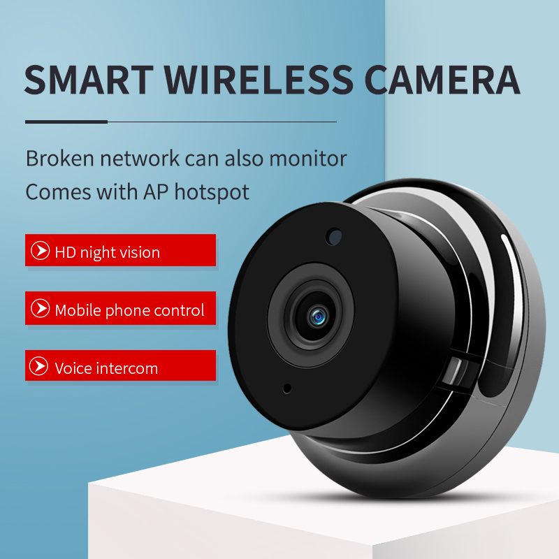 Mini WiFi Camera 720P Home Security Wireless Monitor Night Vision Motion Detection Indoor Outdoor Video Recorder US Plug