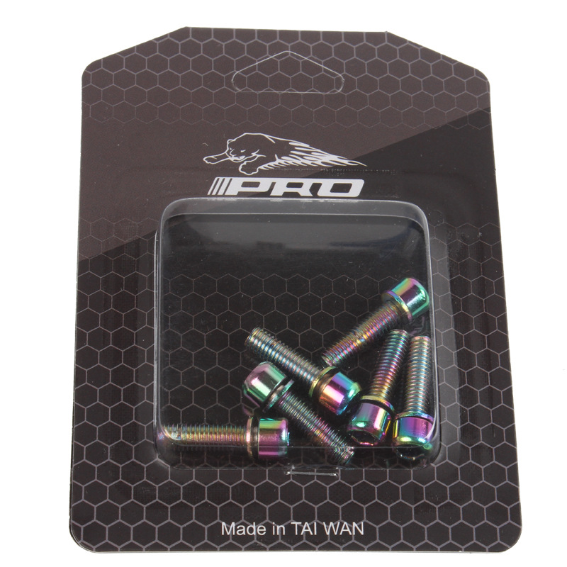 IIIPRO MTB Bicycle Handlebar Screws Titanium-plated Colorful Screws M5*18MM stem riser screws Colorful