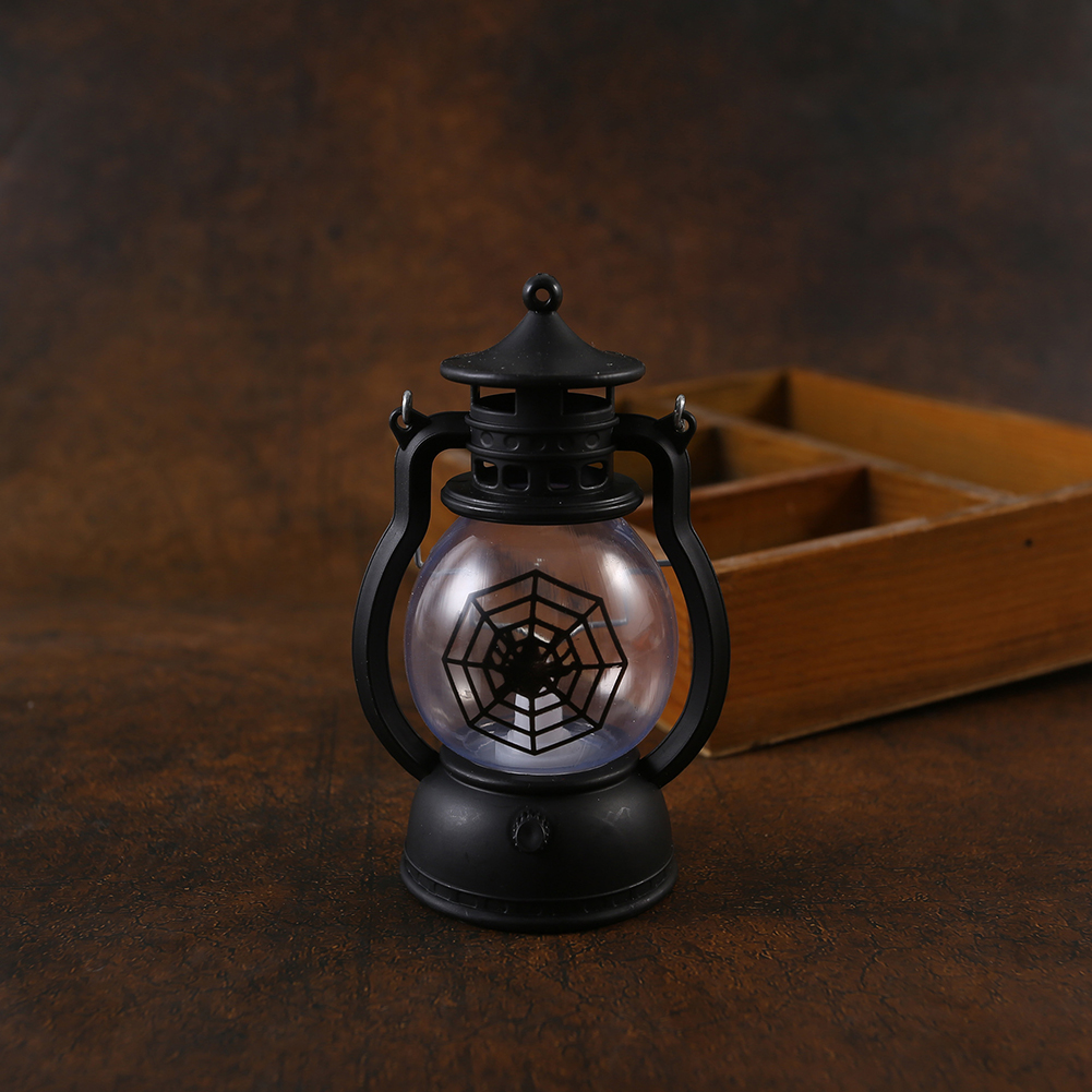 Halloween Led Pumpkin Lamp Flameless Smokeless Portable Retro DIY Hanging Scary