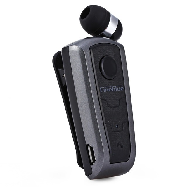 F910 Wireless Bluetooth V4.0 In-Ear Headset Wear Clip Earphone gray