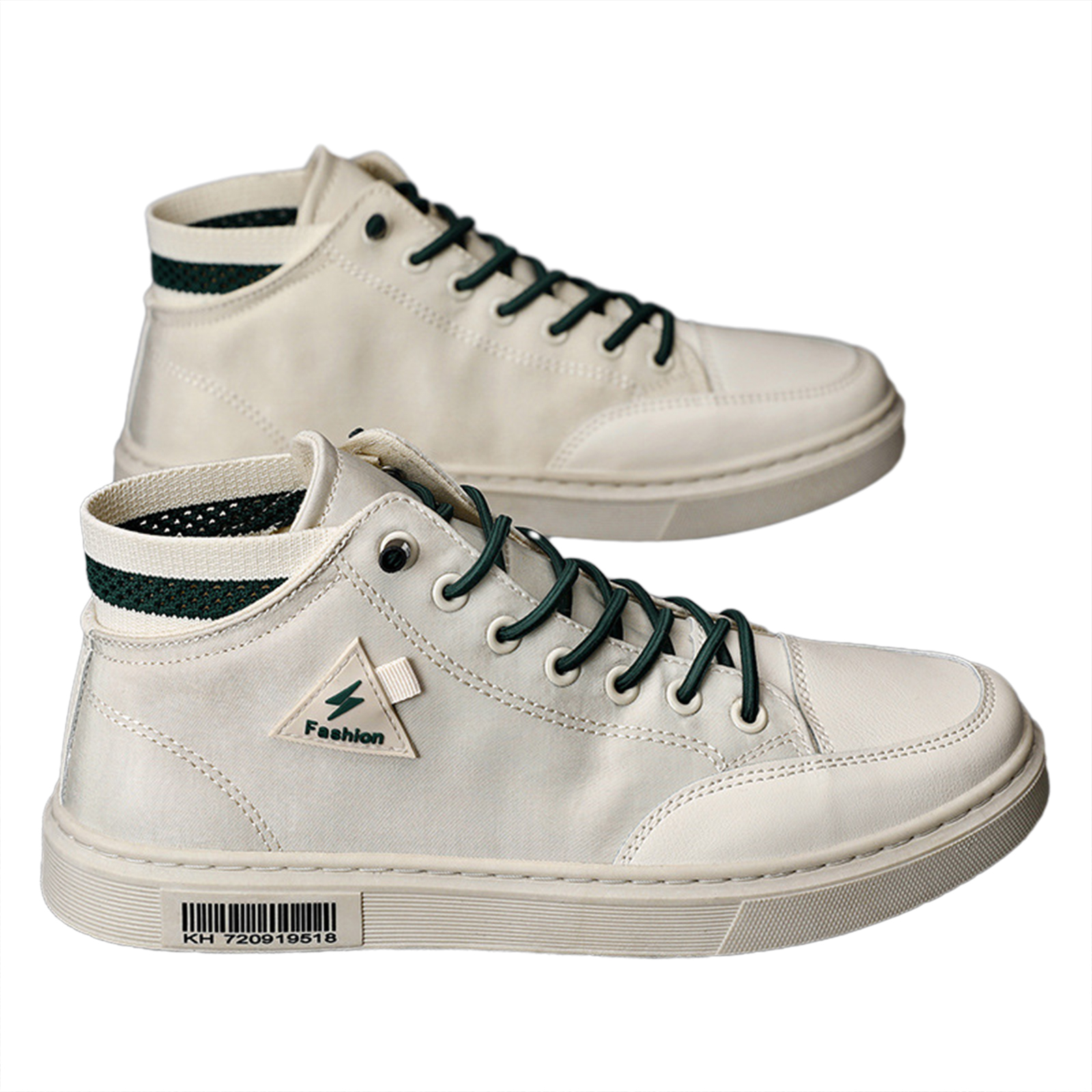Men Sneakers Casual Shoes Ergonomic Anti-slip Design Lightweight Breathable Minimalist Sports Shoes Fashion Platform Shoes Beige green 43
