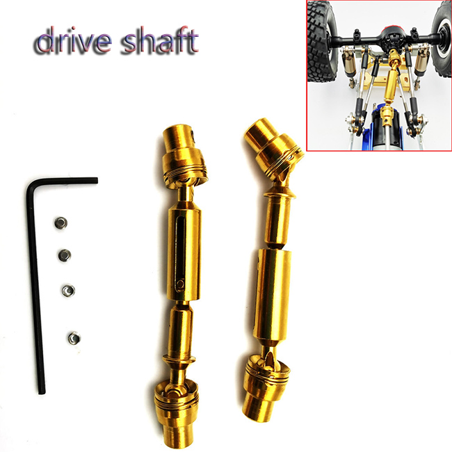 Transmission Drive Shaft For WPL B1 B16 B24 B36 C1 C24 C34 JJRC Q60 Q61 Q65 MN 90 RC Car Parts Gold  Gold