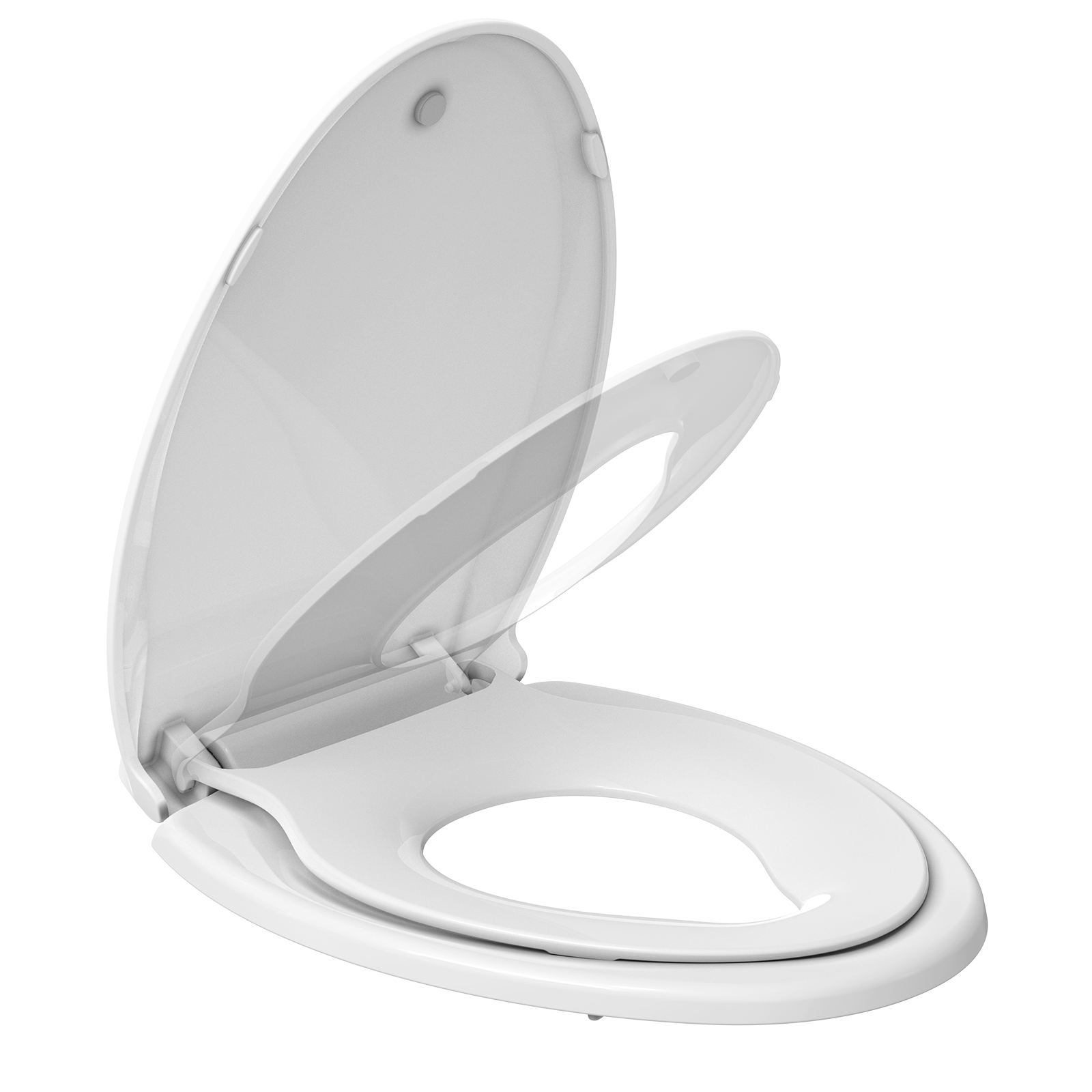 US GARVEE Elongated Toilet Seat with Toddler Seat Built in