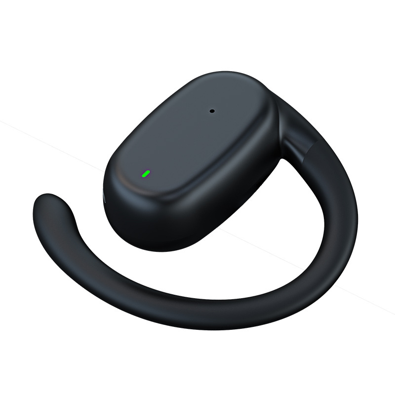 YJ76 Wireless Earpiece 110mAh Battery 10 Hours Talking Time Hands Free Left Ear Headset For Business Office Driving Trucker black